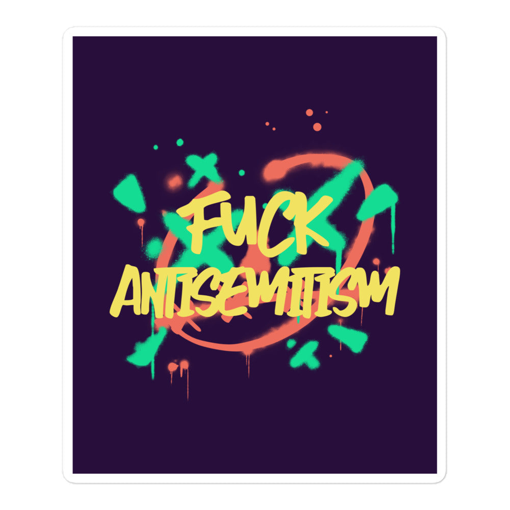 Fuck Antisemitism Graffiti | Kiss Cut Sticker
