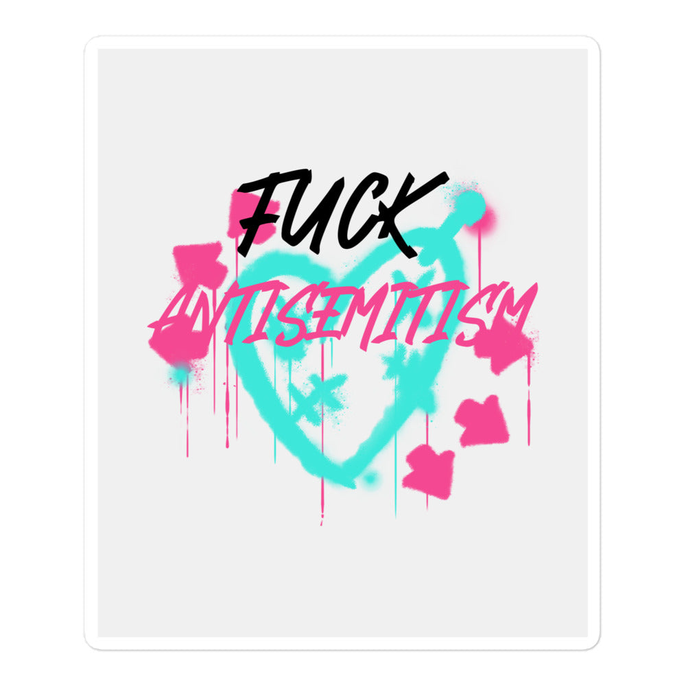 Fuck Antisemitism Graffiti | Kiss Cut Sticker Jouparty