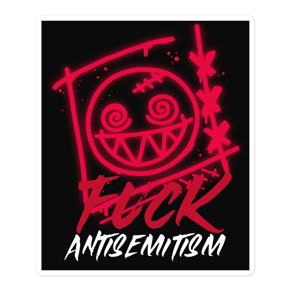 Fuck Antisemitism Graffiti | Kiss Cut Sticker Jouparty