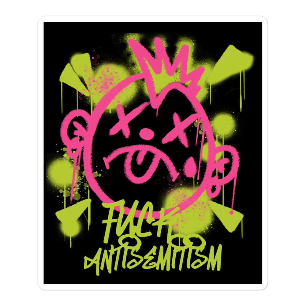 Fuck Antisemitism Graffiti | Kiss Cut Sticker Jouparty