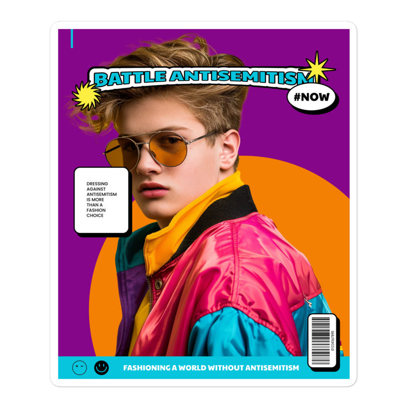 80's Fashion Trend | Battle Antisemitism | Kiss Cut Sticker