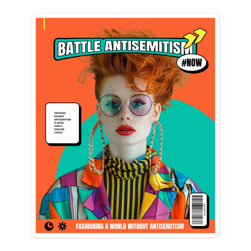 80's Fashion Trend | Battle Antisemitism | Kiss Cut Sticker