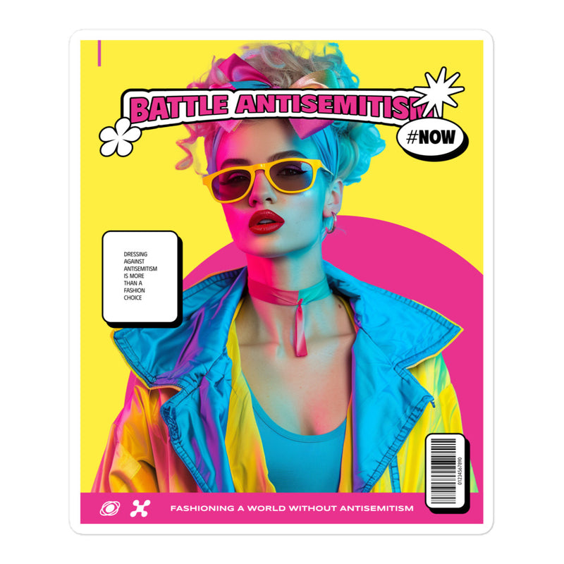 80's Fashion Trend | Battle Antisemitism | Kiss Cut Sticker
