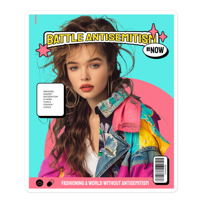 80's Fashion Trend | Battle Antisemitism | Kiss Cut Sticker