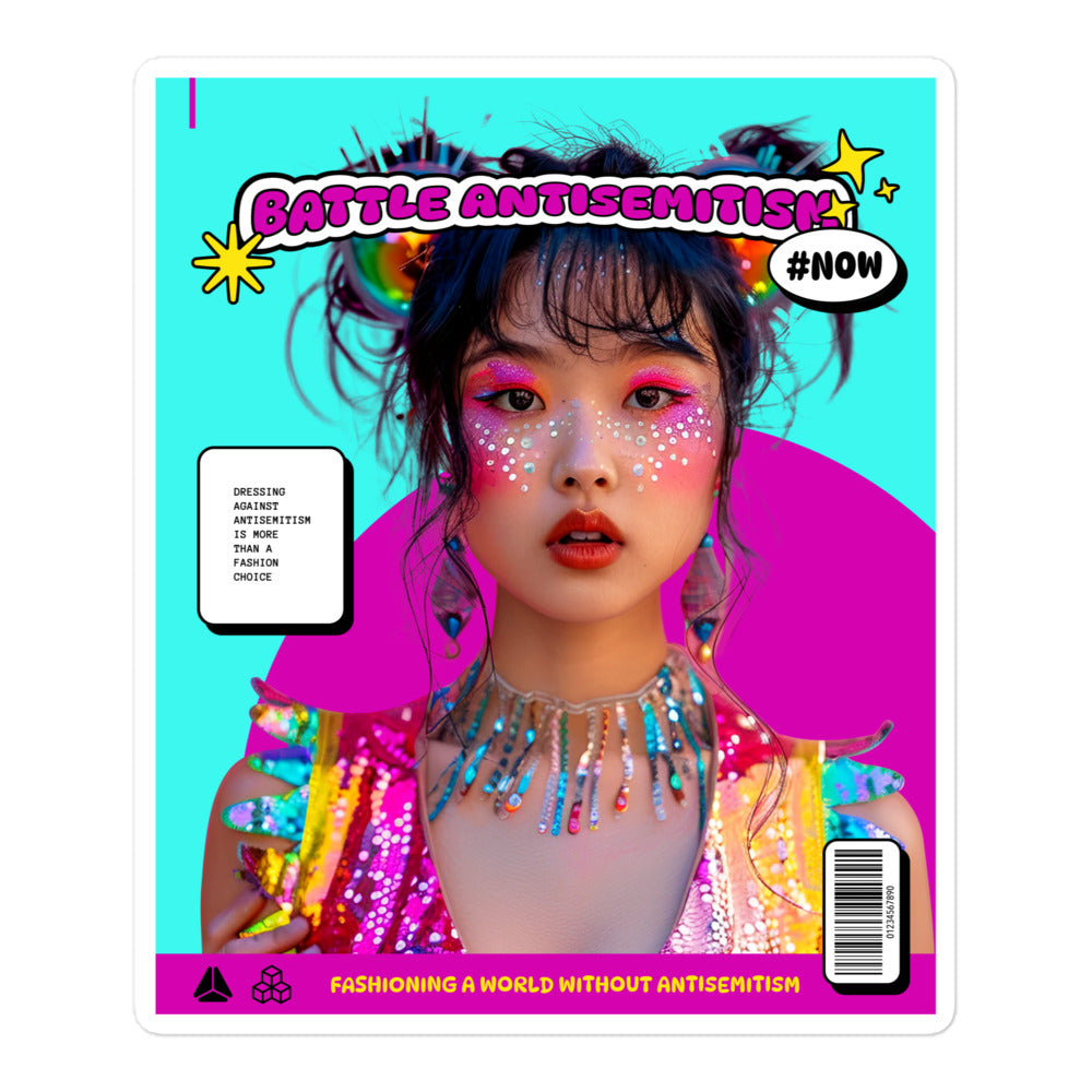 80's Fashion Trend | Battle Antisemitism | Kiss Cut Sticker