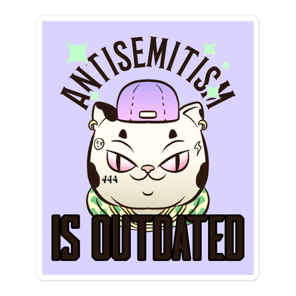 Cool Cat | Antisemitism Is Outdated | Kiss Cut Sticker Jouparty