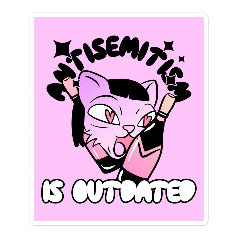 Cool Cat | Antisemitism Is Outdated | Kiss Cut Sticker Jouparty