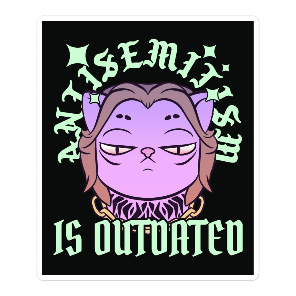 Cool Cat | Antisemitism Is Outdated | Kiss Cut Sticker Jouparty