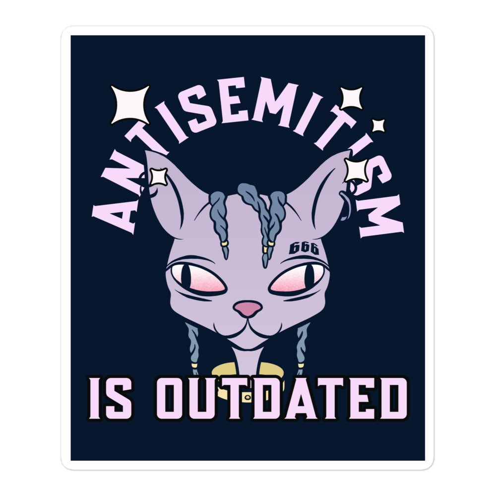 Cool Cat | Antisemitism Is Outdated | Kiss Cut Sticker