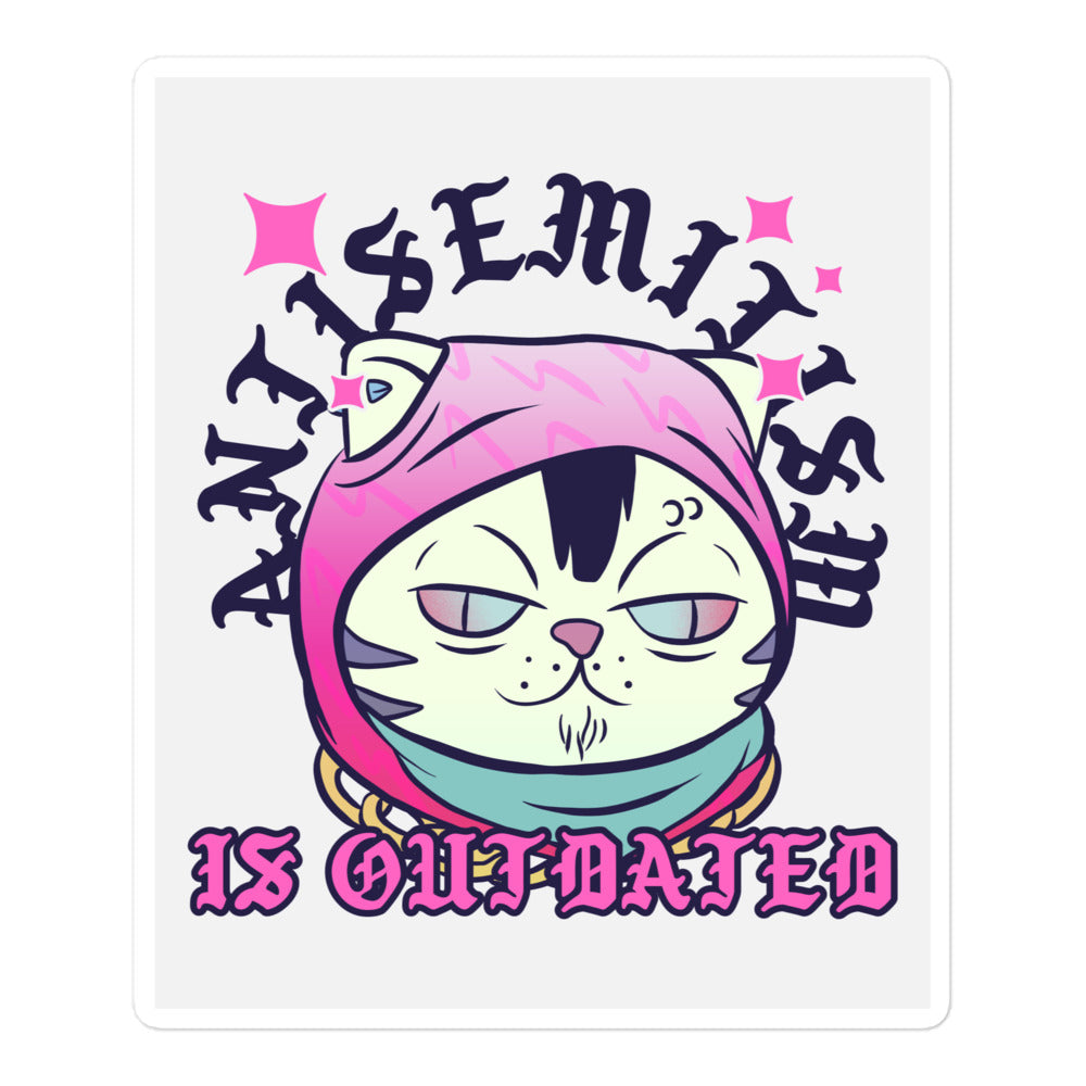 Cool Cat | Antisemitism Is Outdated | Kiss Cut Sticker Jouparty