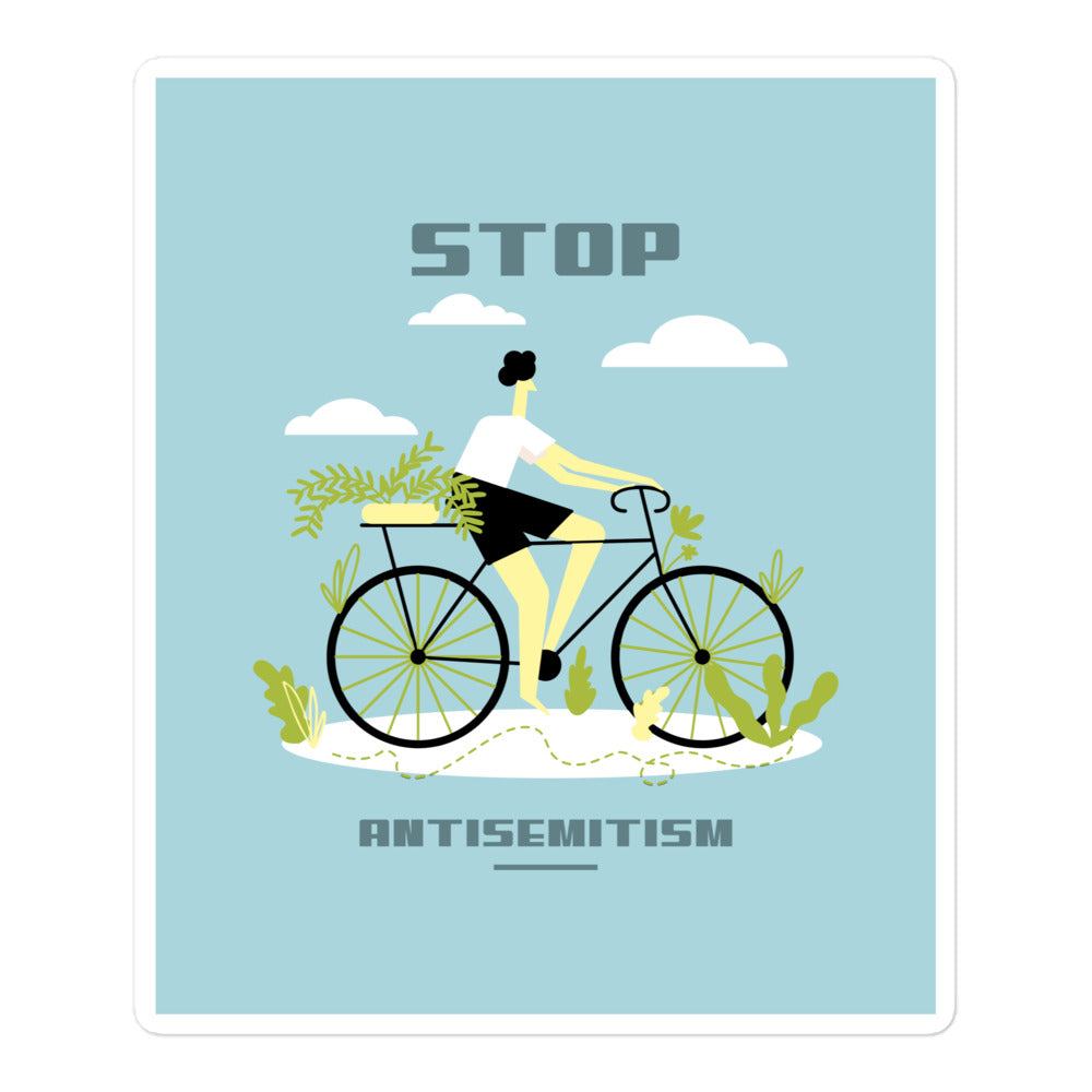 Bike Journey | Stop Antisemitism | Kiss Cut Sticker