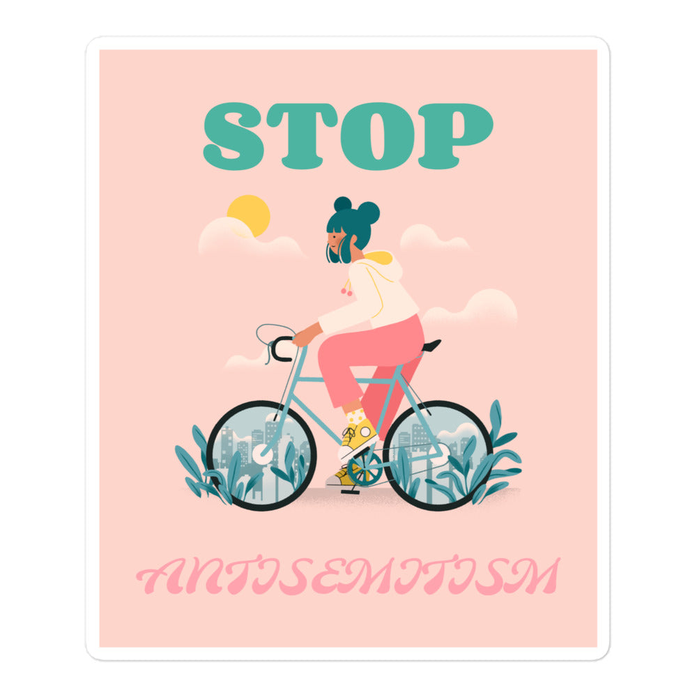 Bike Journey | Stop Antisemitism | Kiss Cut Sticker