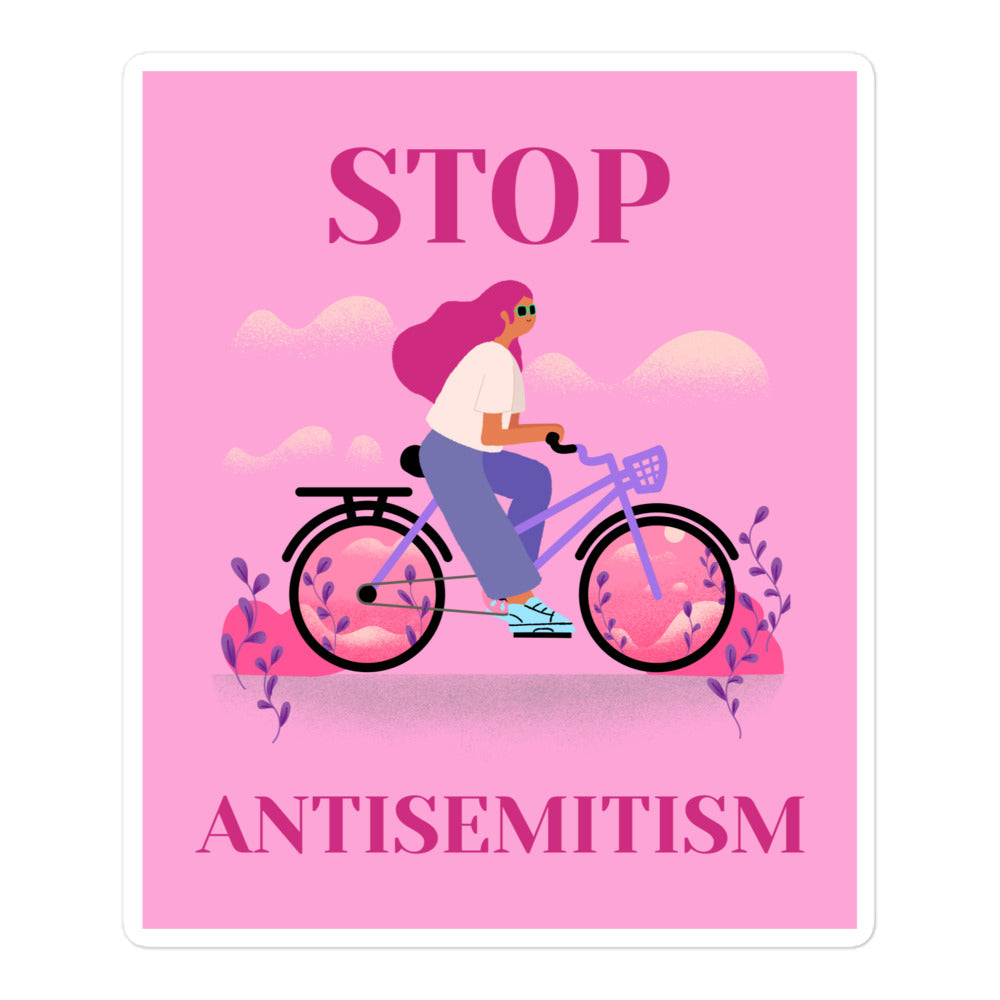 Bike Journey | Stop Antisemitism | Kiss Cut Sticker