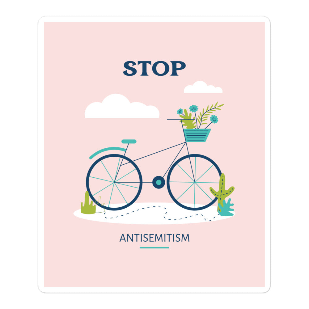 Bike Journey | Stop Antisemitism | Kiss Cut Sticker
