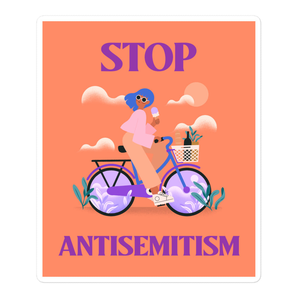 Bike Journey | Stop Antisemitism | Kiss Cut Sticker