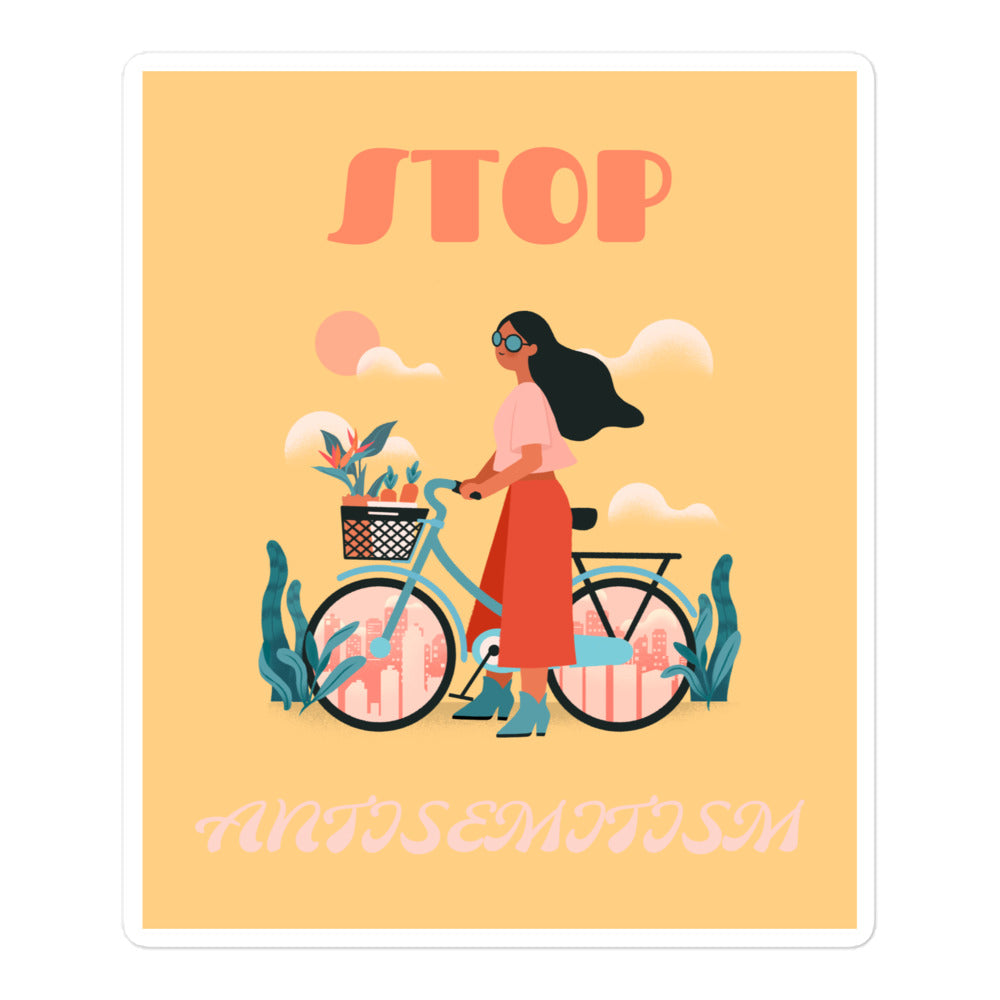 Bike Journey | Stop Antisemitism | Kiss Cut Sticker