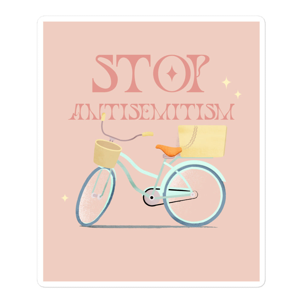 Bike Journey | Stop Antisemitism | Kiss Cut Sticker