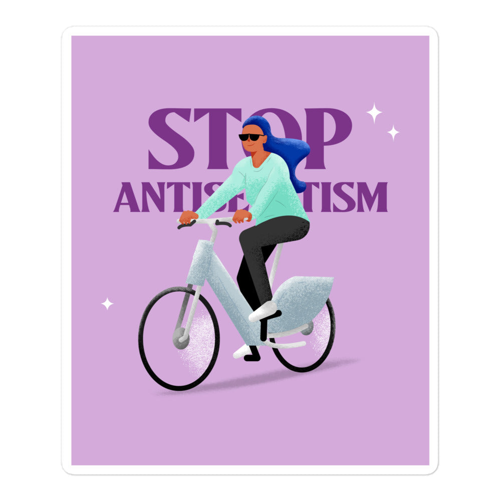 Bike Journey | Stop Antisemitism | Kiss Cut Sticker