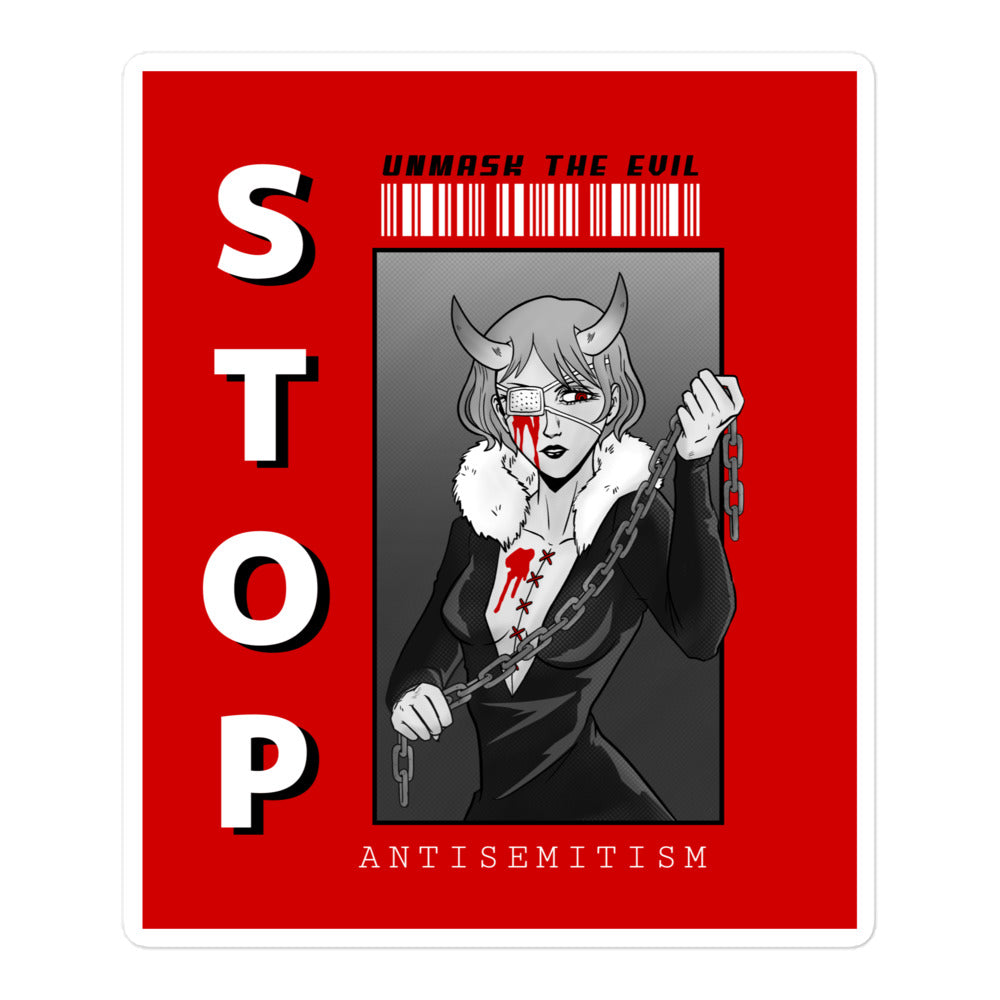 Unmask Evil | Antisemitism | Kiss Cut Sticker Jouparty