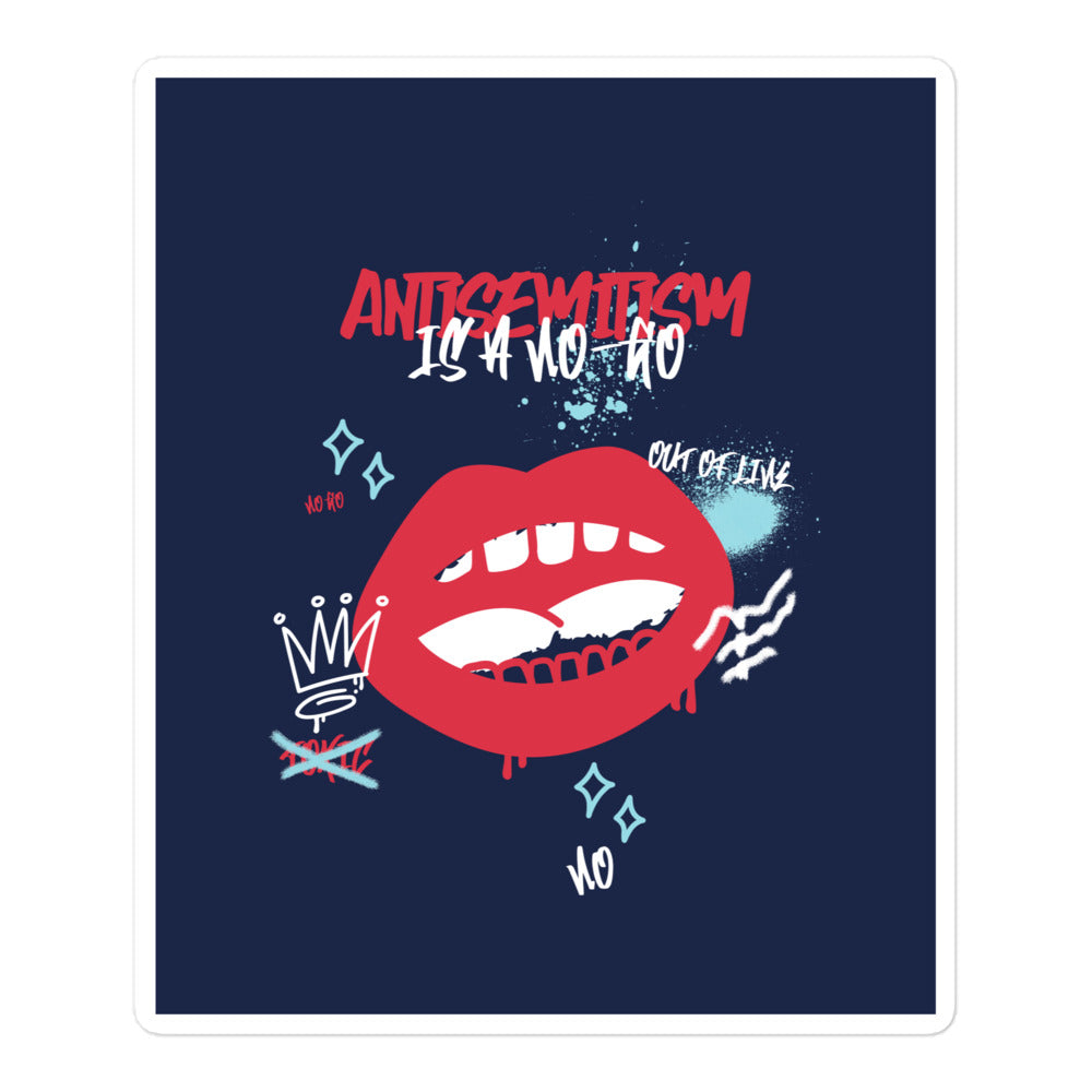 No Go Graffiti Doodle | Antisemitism | Kiss Cut Sticker Jouparty
