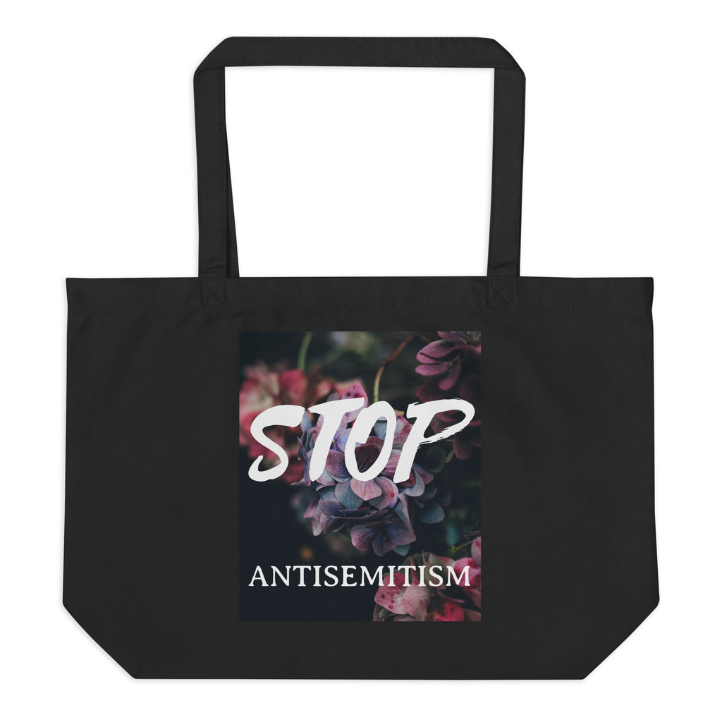 Flower Power | Antisemitism | Large Organic Tote Bag Jouparty