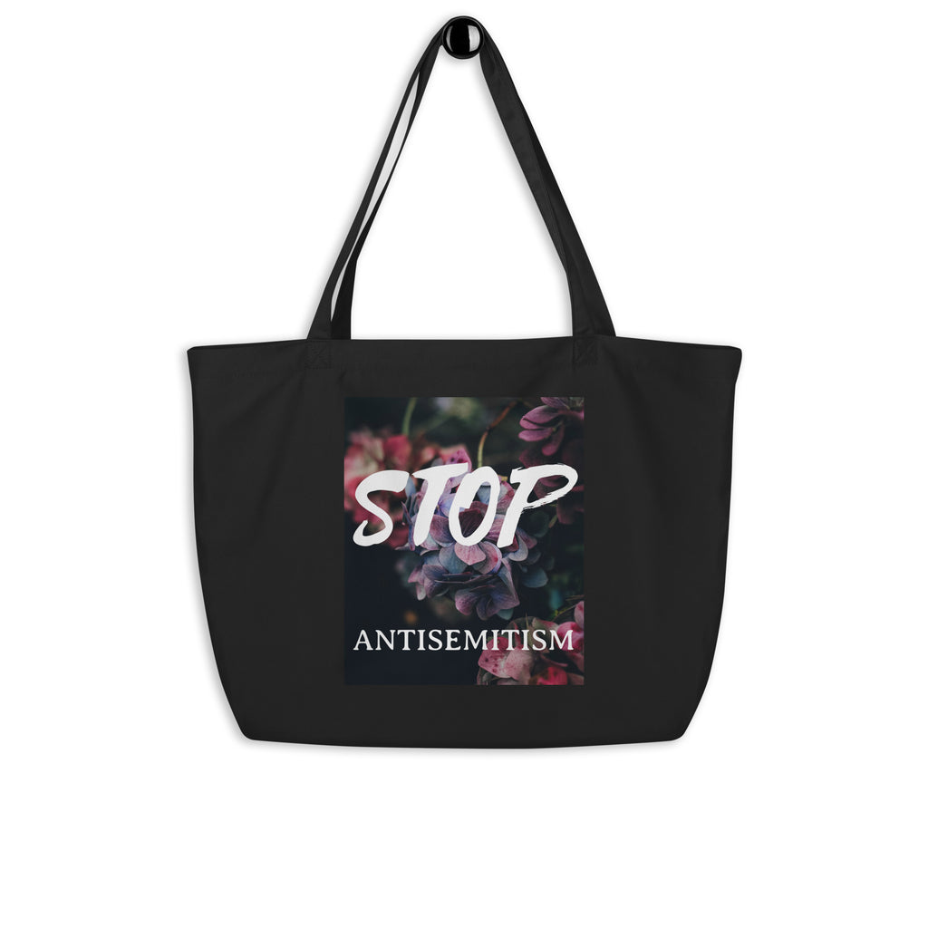 Flower Power | Antisemitism | Large Organic Tote Bag Jouparty