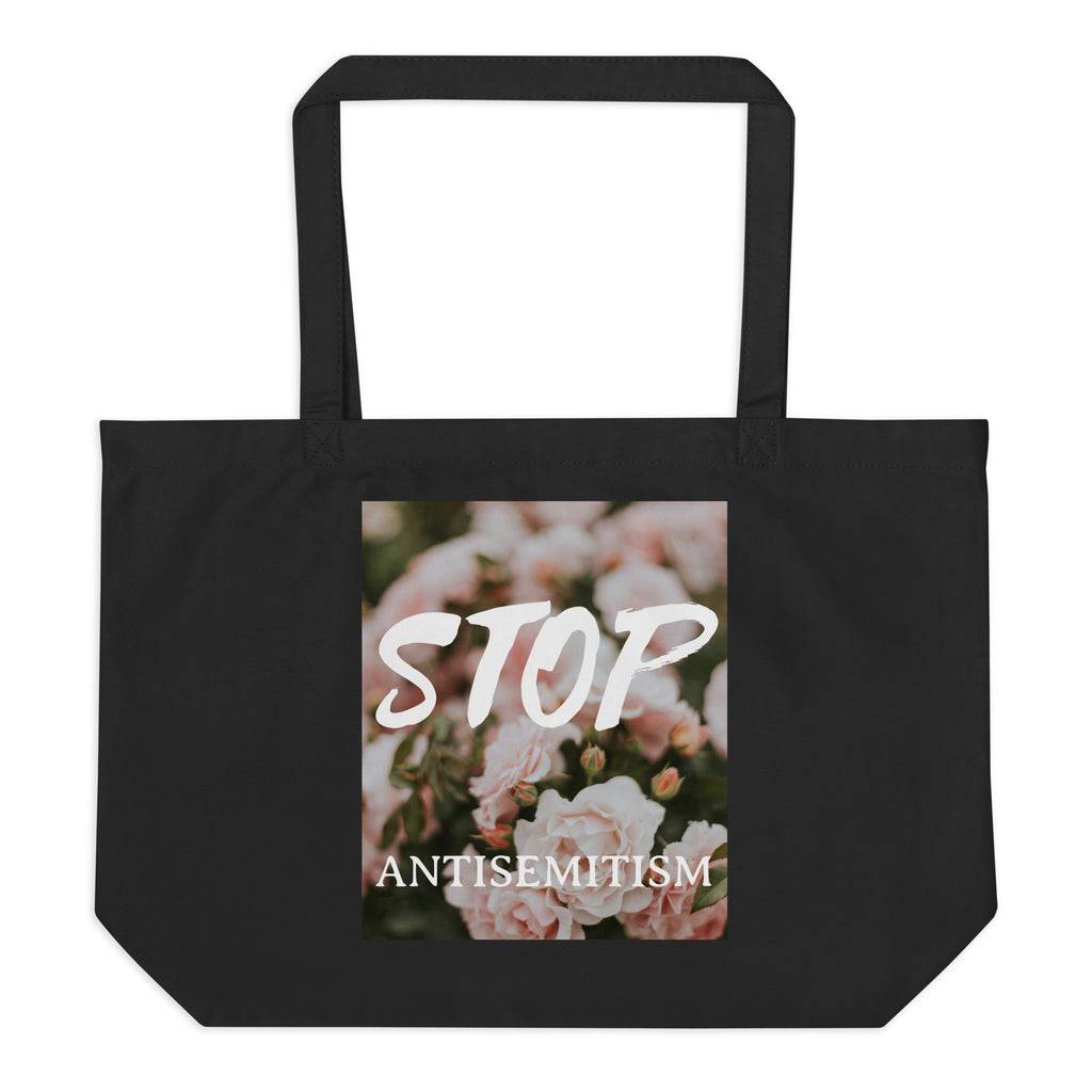 Flower Power | Antisemitism | Large Organic Tote Bag Jouparty