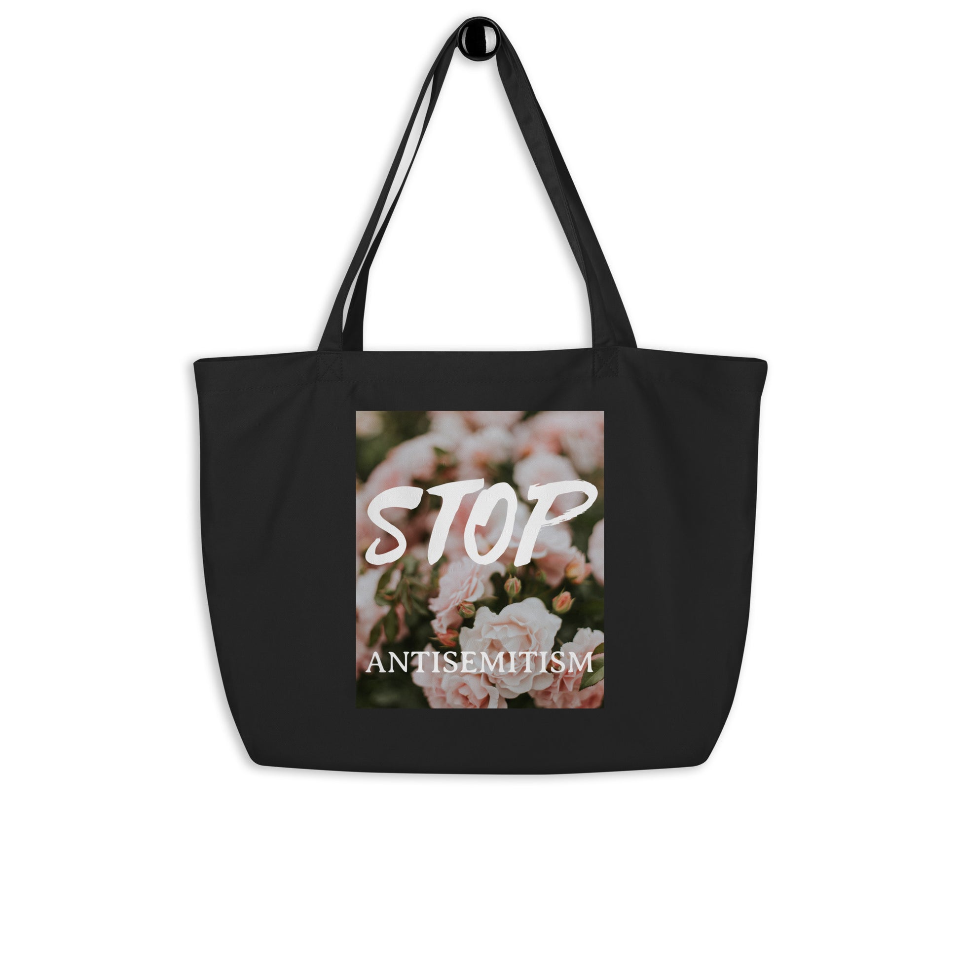 Flower Power | Antisemitism | Large Organic Tote Bag Jouparty