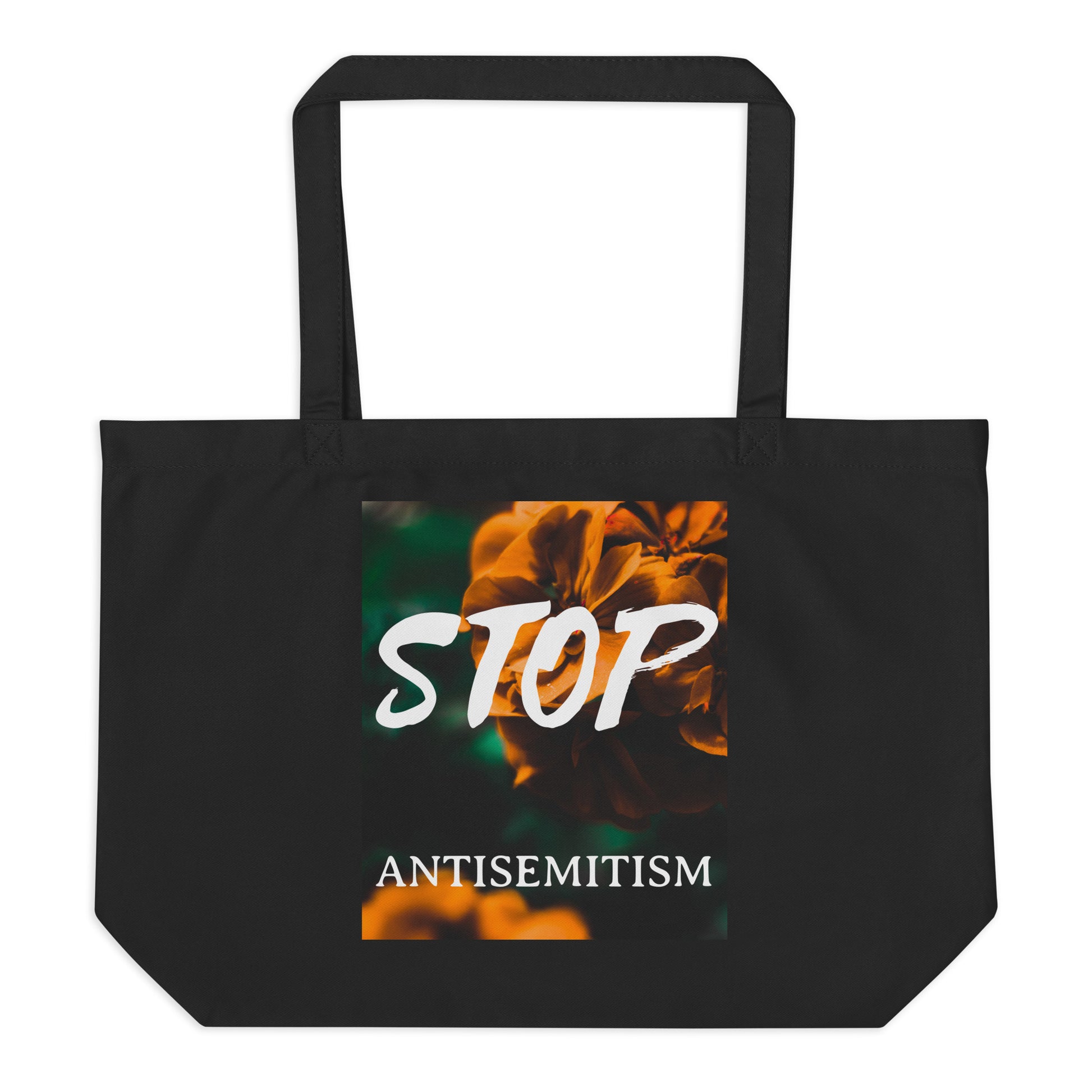 Flower Power | Antisemitism | Large Organic Tote Bag Jouparty