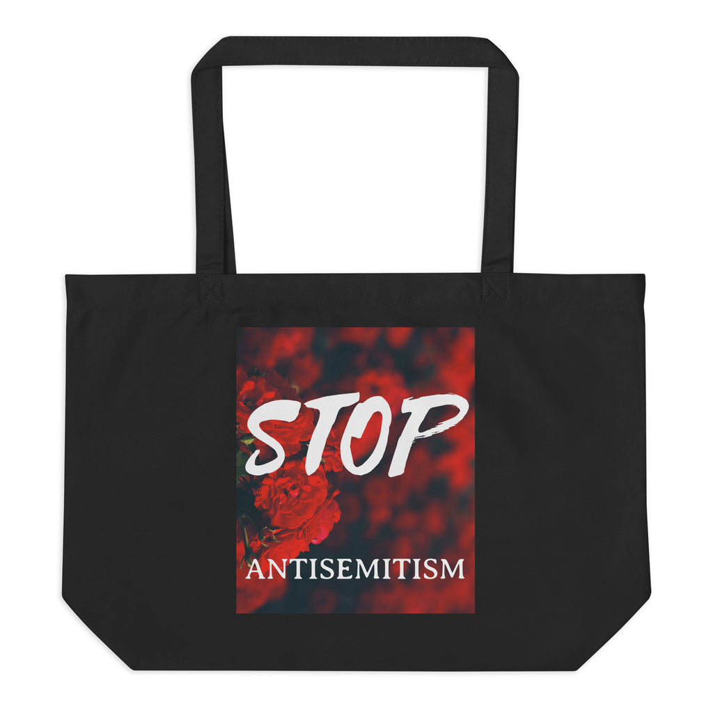 Flower Power | Antisemitism | Large Organic Tote Bag Jouparty