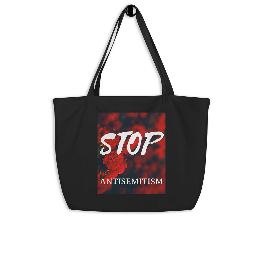 Flower Power | Antisemitism | Large Organic Tote Bag Jouparty