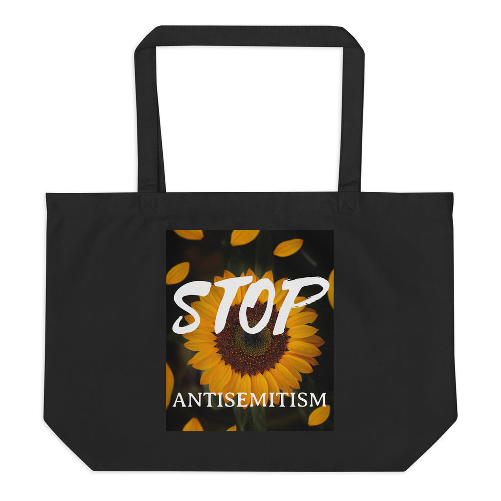 Flower Power | Antisemitism | Large Organic Tote Bag