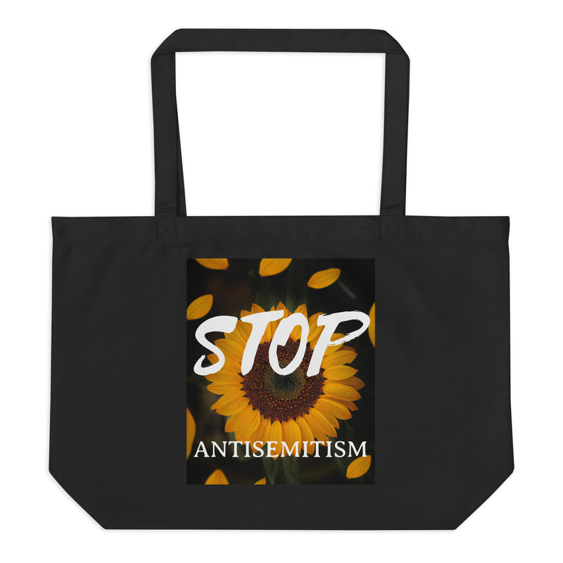 Flower Power | Antisemitism | Large Organic Tote Bag