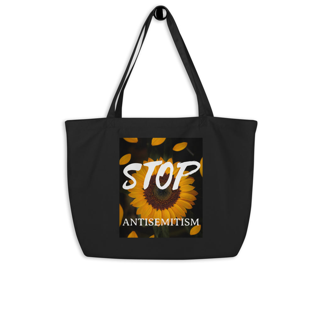 Flower Power | Antisemitism | Large Organic Tote Bag