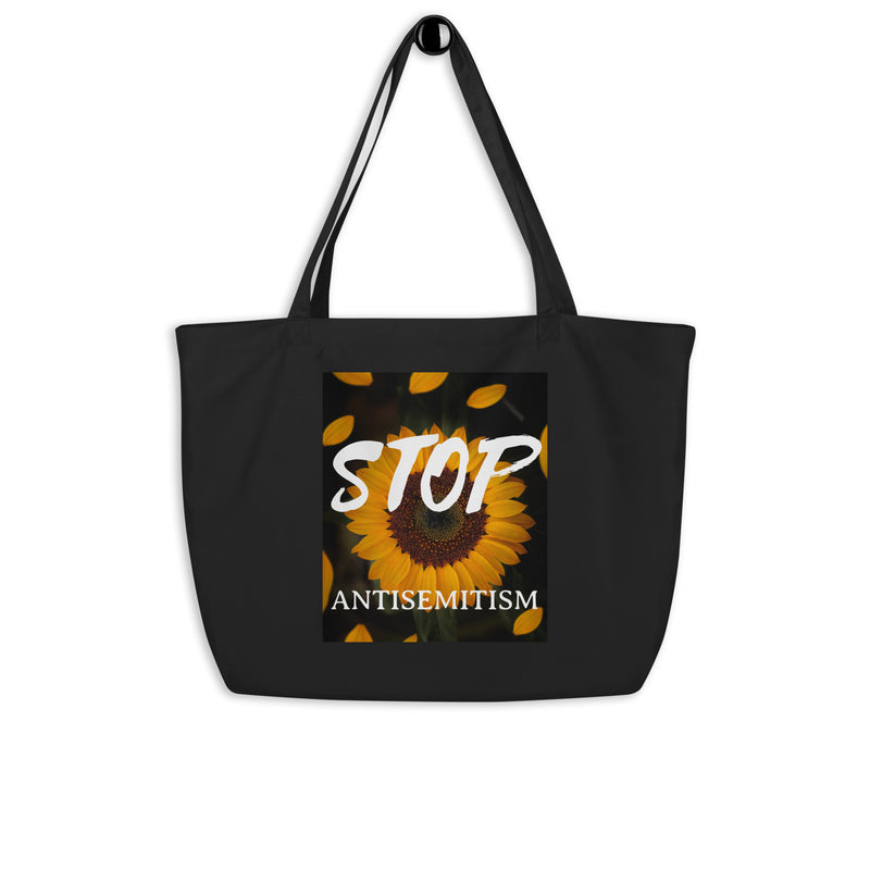 Flower Power | Antisemitism | Large Organic Tote Bag