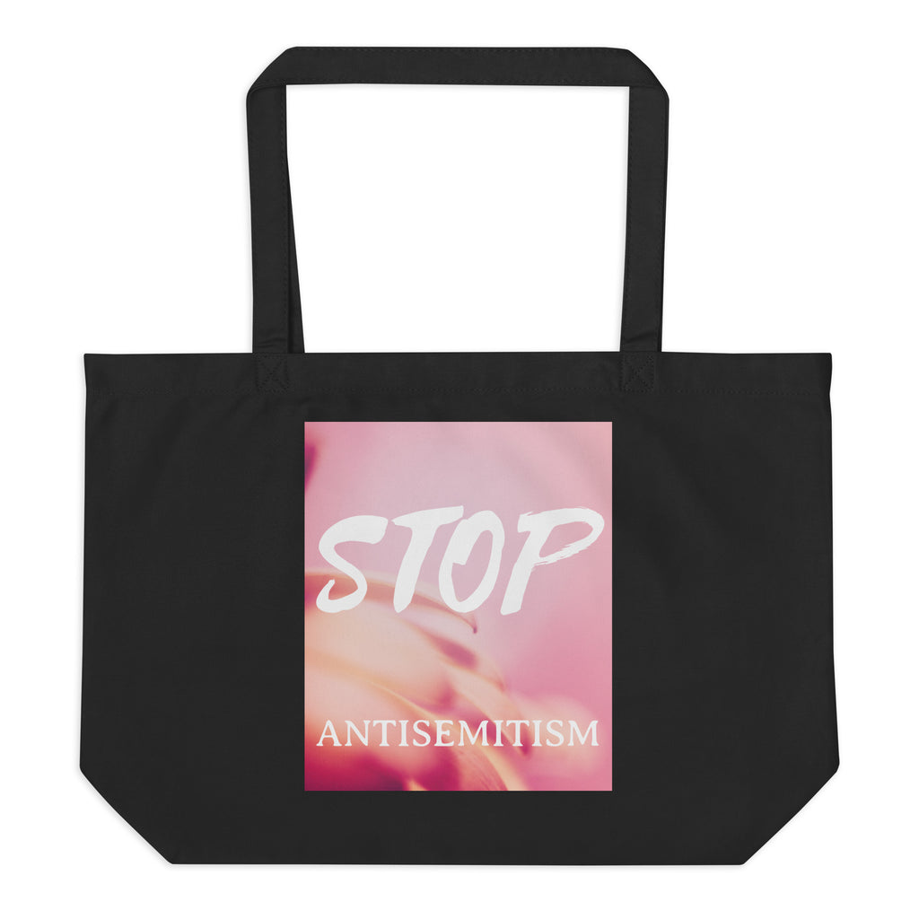 Flower Power | Antisemitism | Large Organic Tote Bag Jouparty