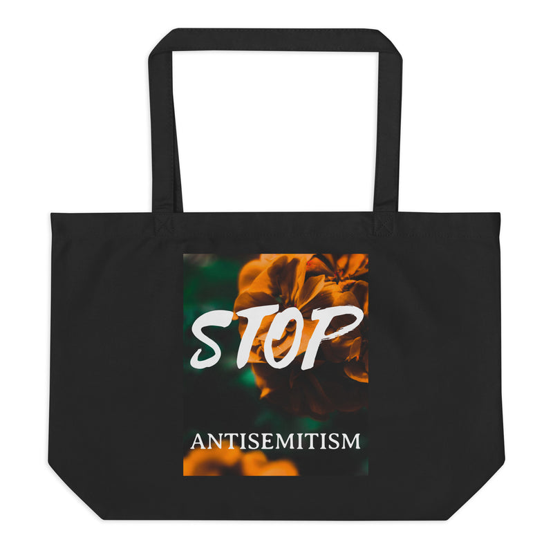 Flower Power | Antisemitism | Large Organic Tote Bag