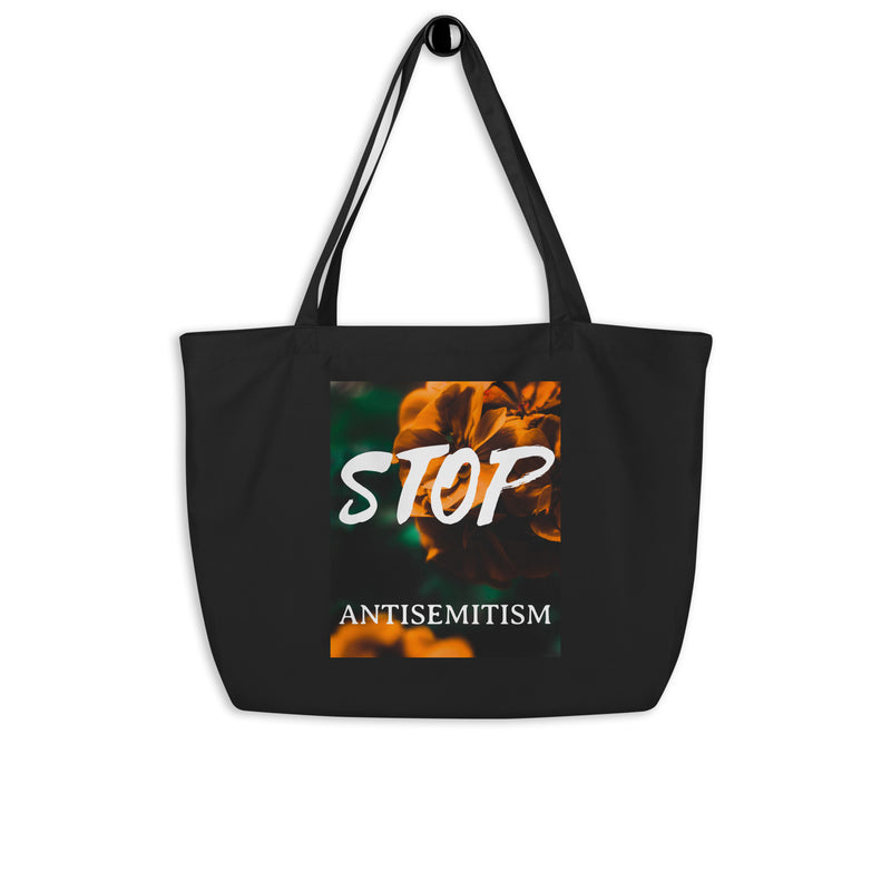 Flower Power | Antisemitism | Large Organic Tote Bag