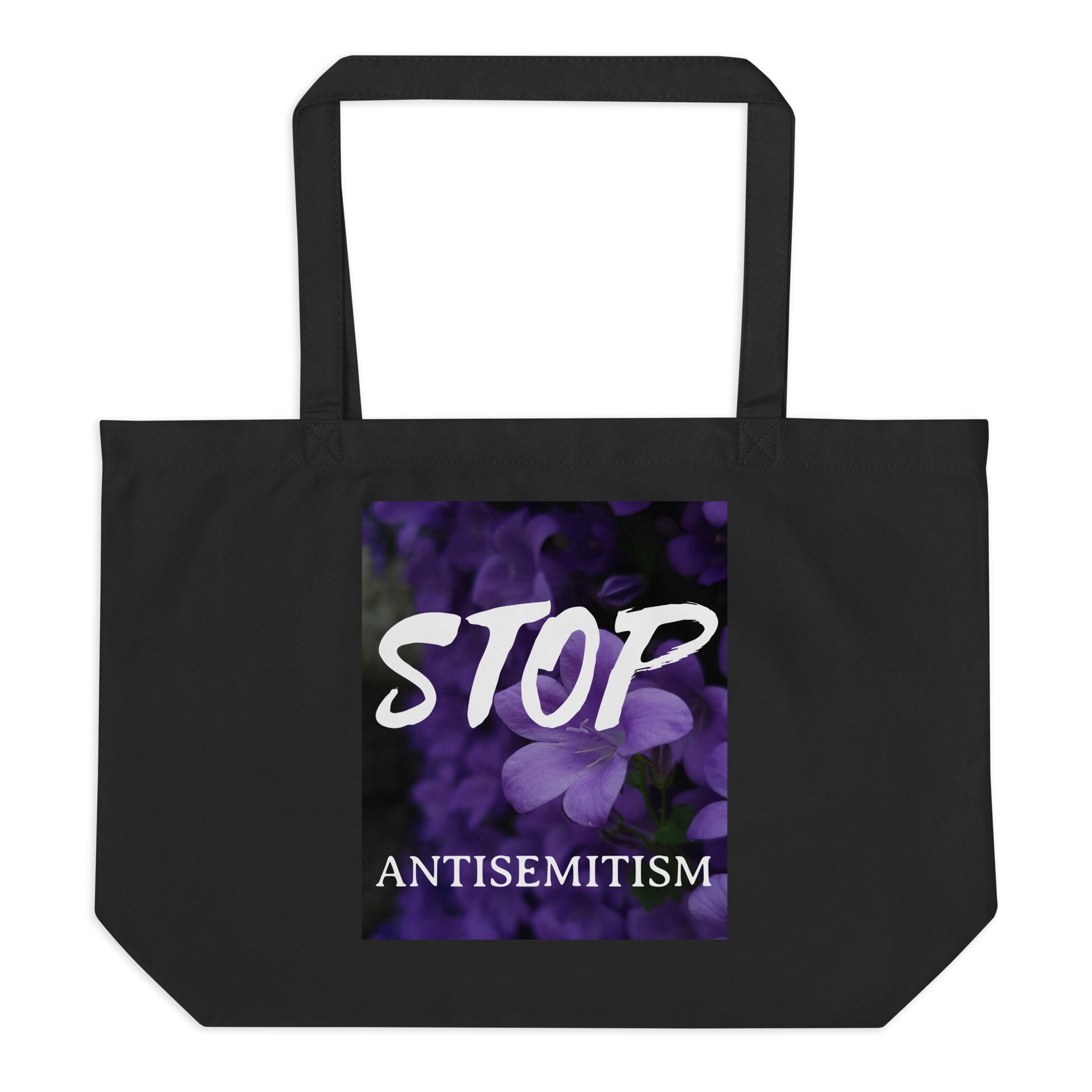 Flower Power | Antisemitism | Large Organic Tote Bag Jouparty