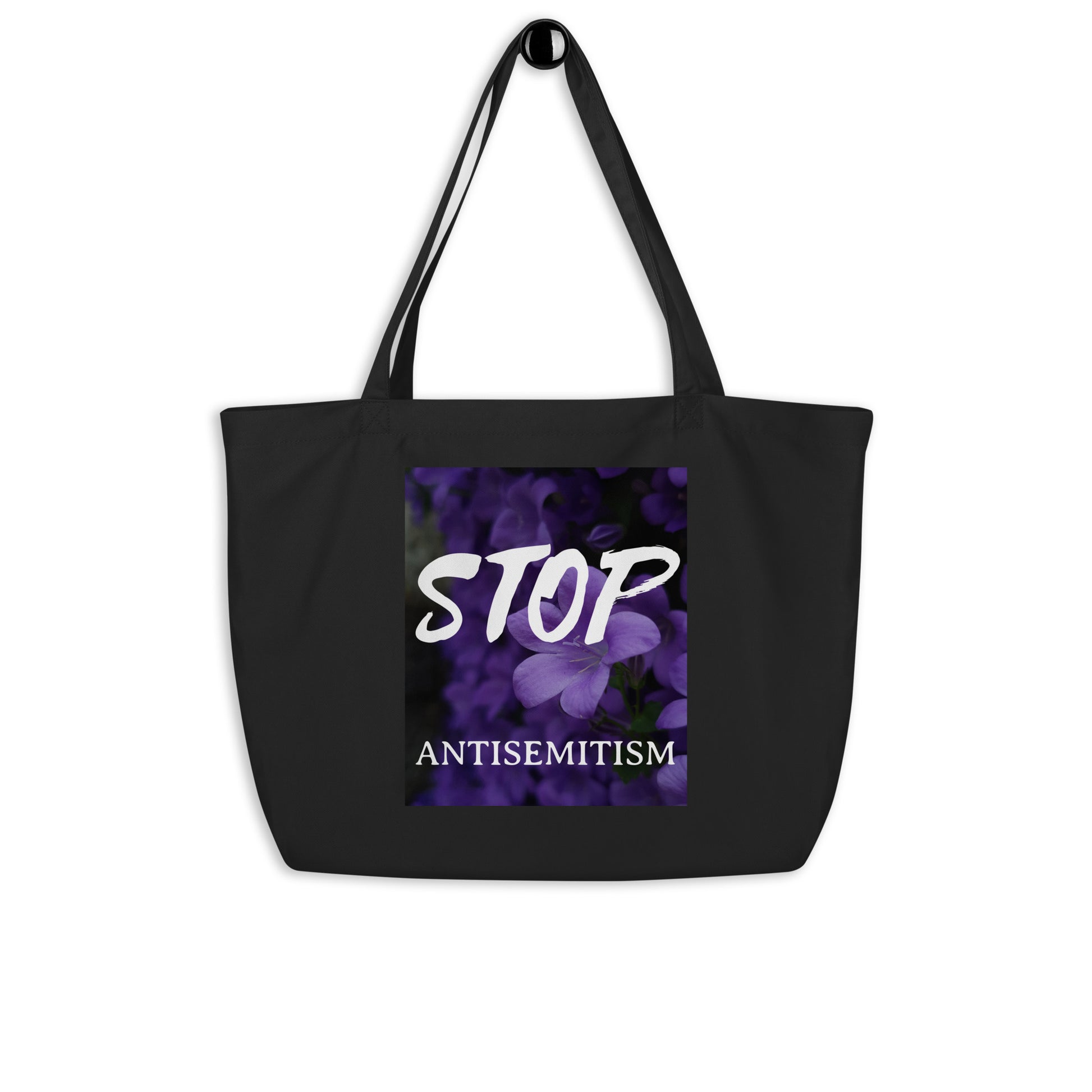 Flower Power | Antisemitism | Large Organic Tote Bag Jouparty