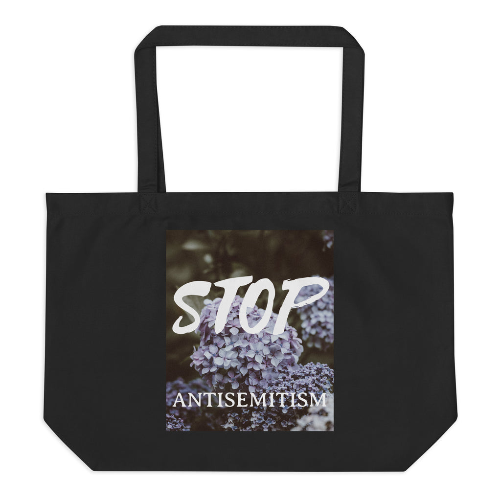 Flower Power | Antisemitism | Large Organic Tote Bag Jouparty