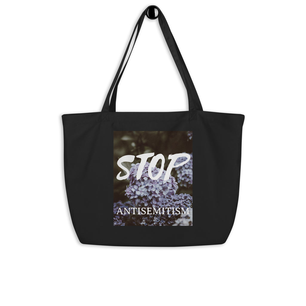 Flower Power | Antisemitism | Large Organic Tote Bag Jouparty