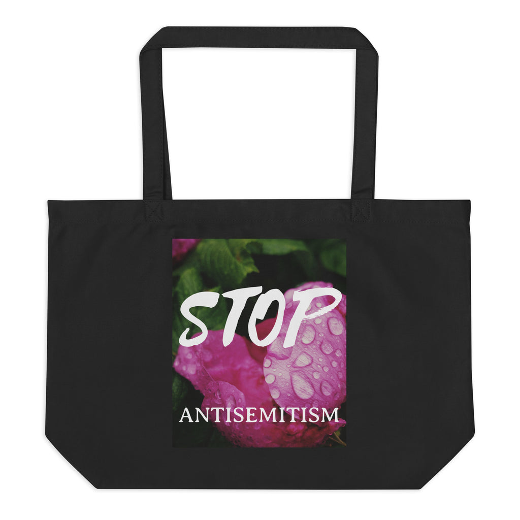 Flower Power | Antisemitism | Large Organic Tote Bag Jouparty