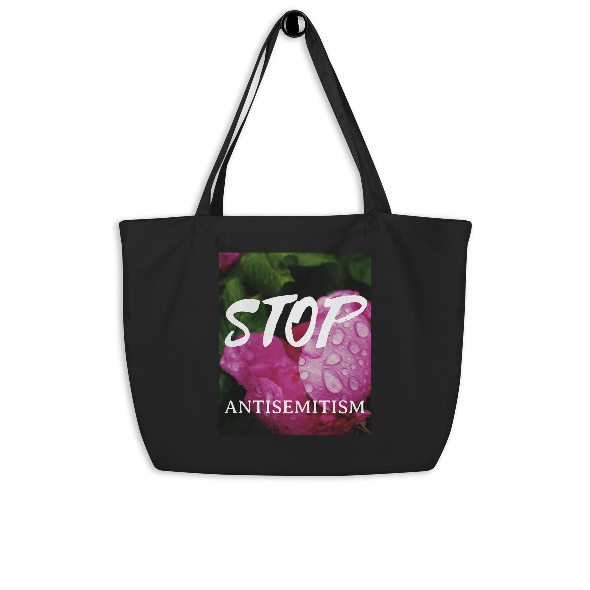 Flower Power | Antisemitism | Large Organic Tote Bag Jouparty