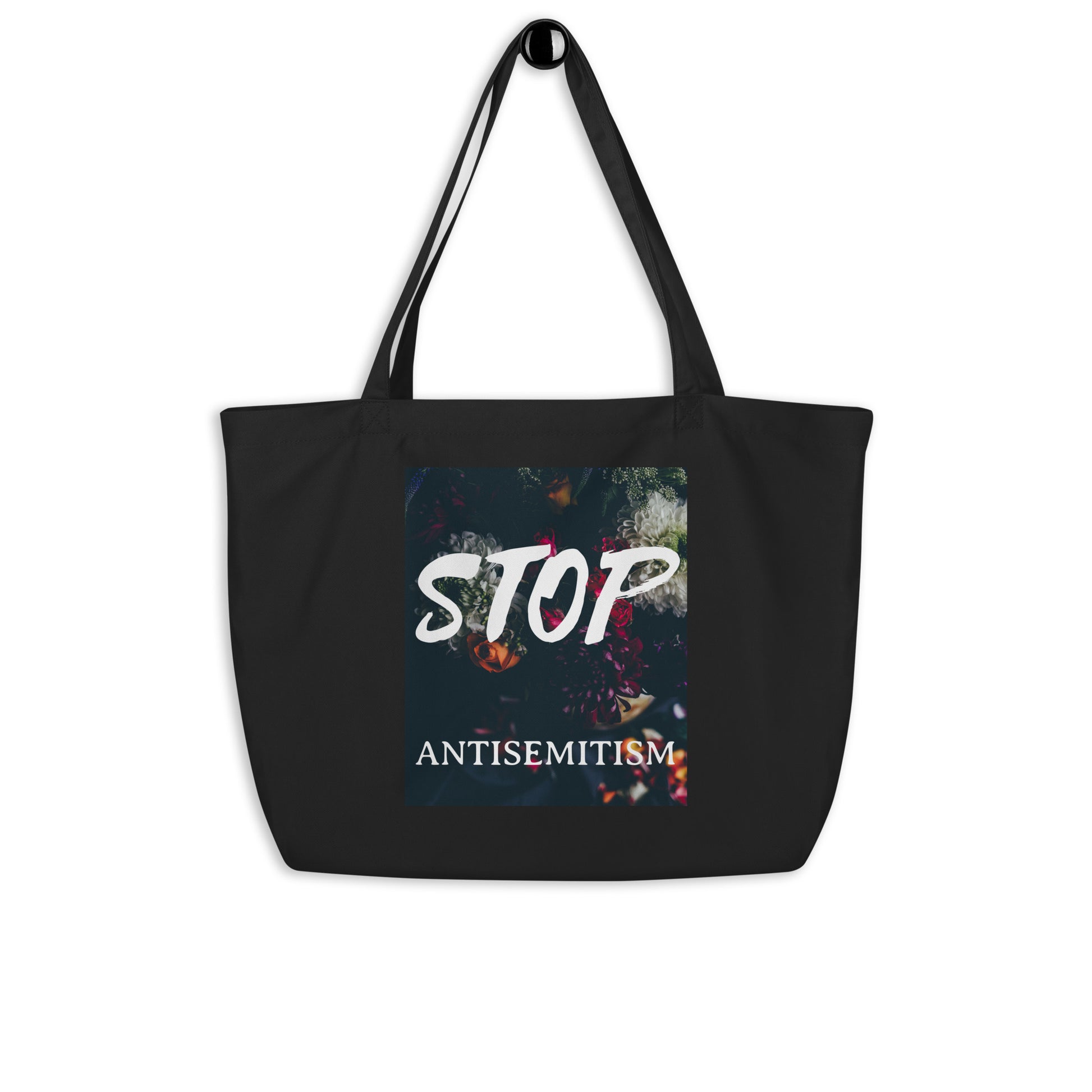 Flower Power | Antisemitism | Large Organic Tote Bag Jouparty
