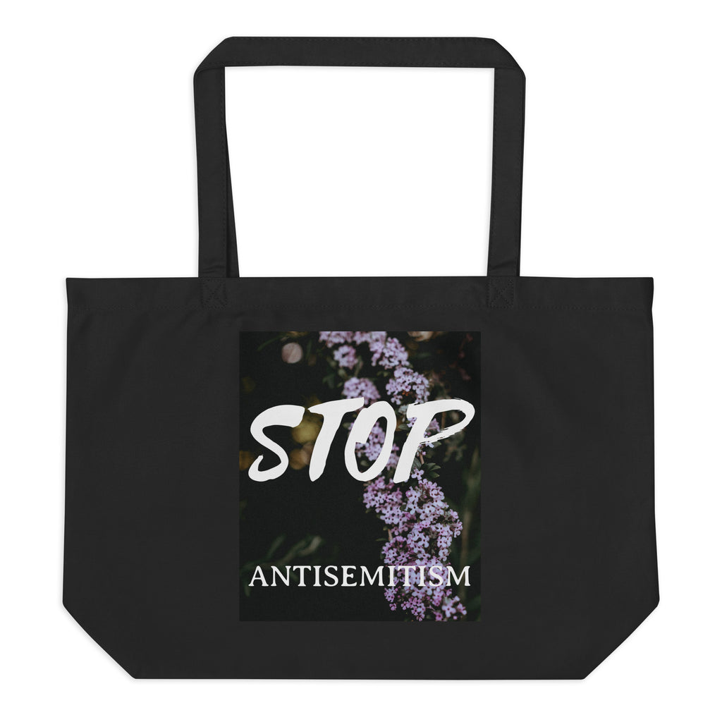 Flower Power | Antisemitism | Large Organic Tote Bag Jouparty