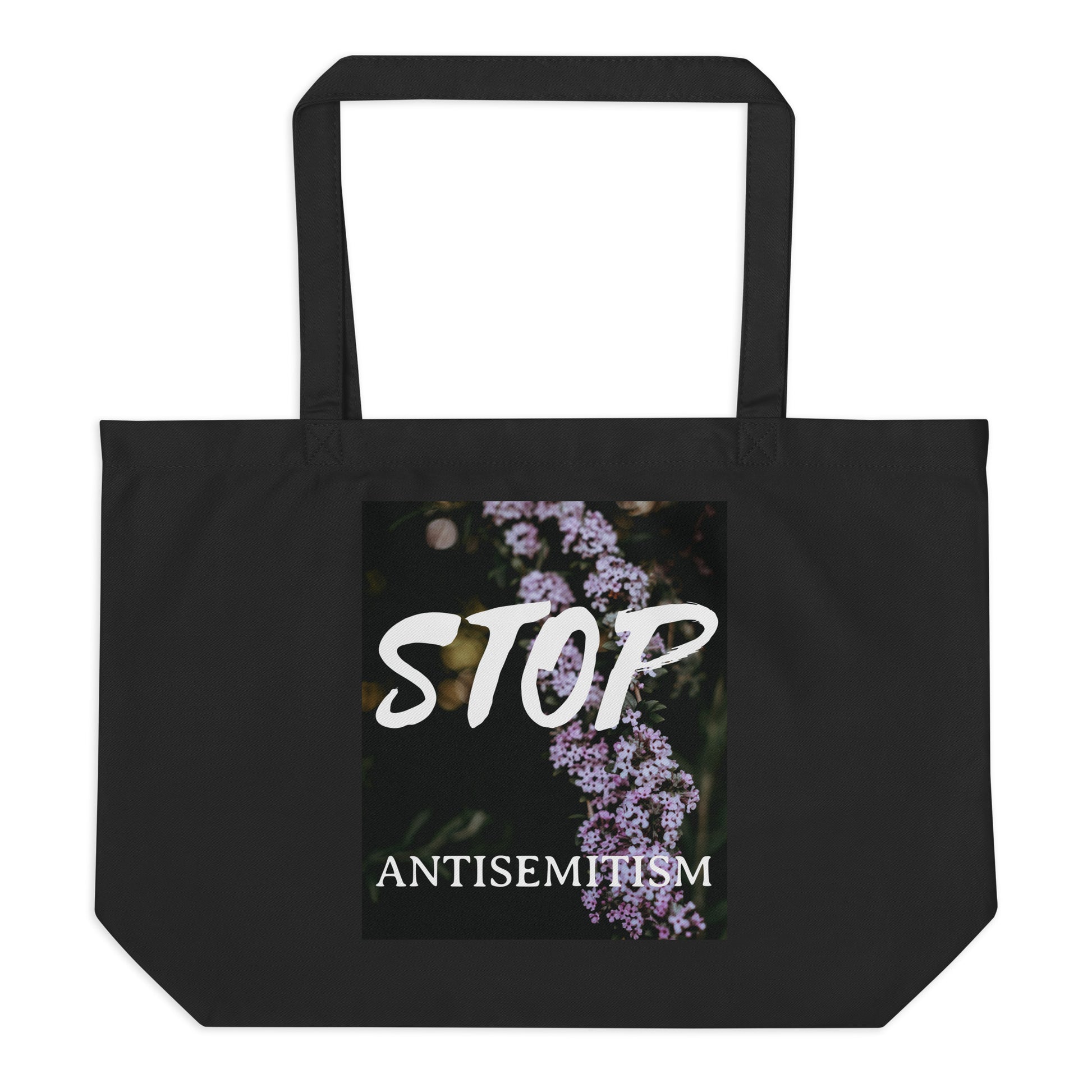 Flower Power | Antisemitism | Large Organic Tote Bag Jouparty