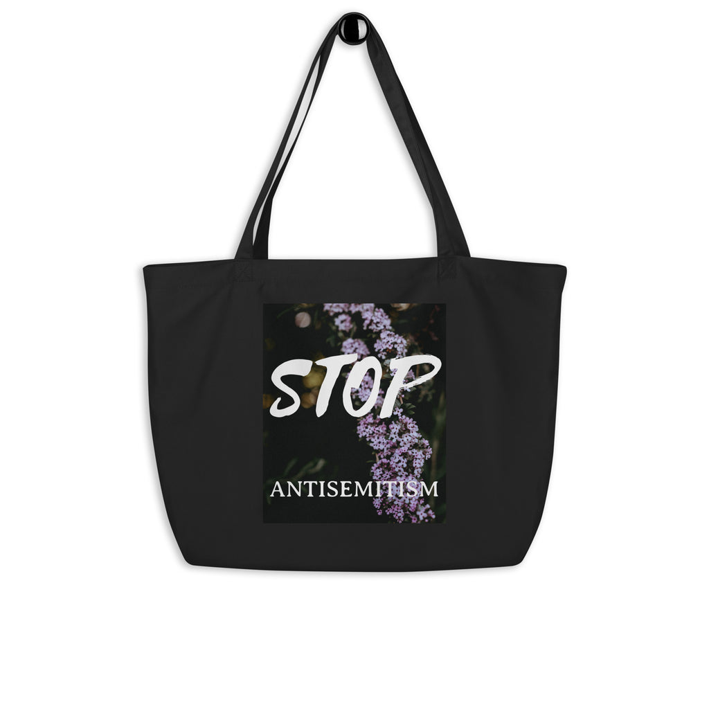 Flower Power | Antisemitism | Large Organic Tote Bag Jouparty