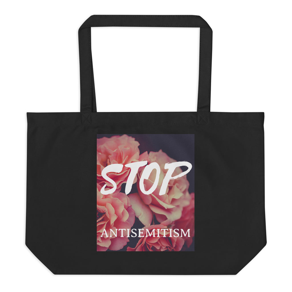 Flower Power | Antisemitism | Large Organic Tote Bag Jouparty