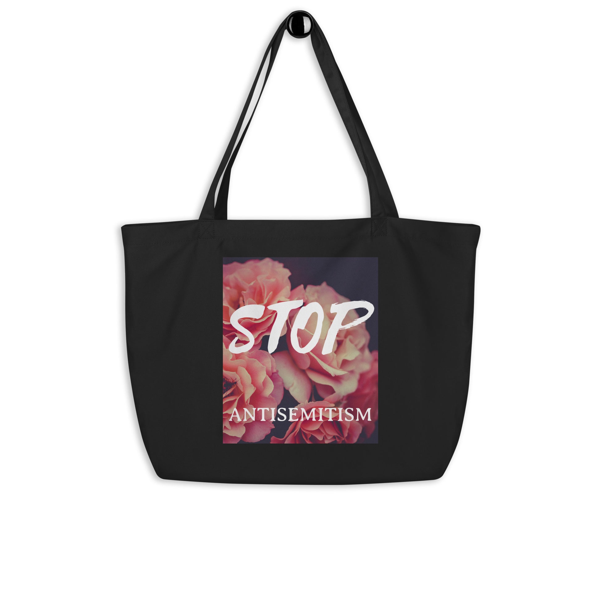 Flower Power | Antisemitism | Large Organic Tote Bag Jouparty
